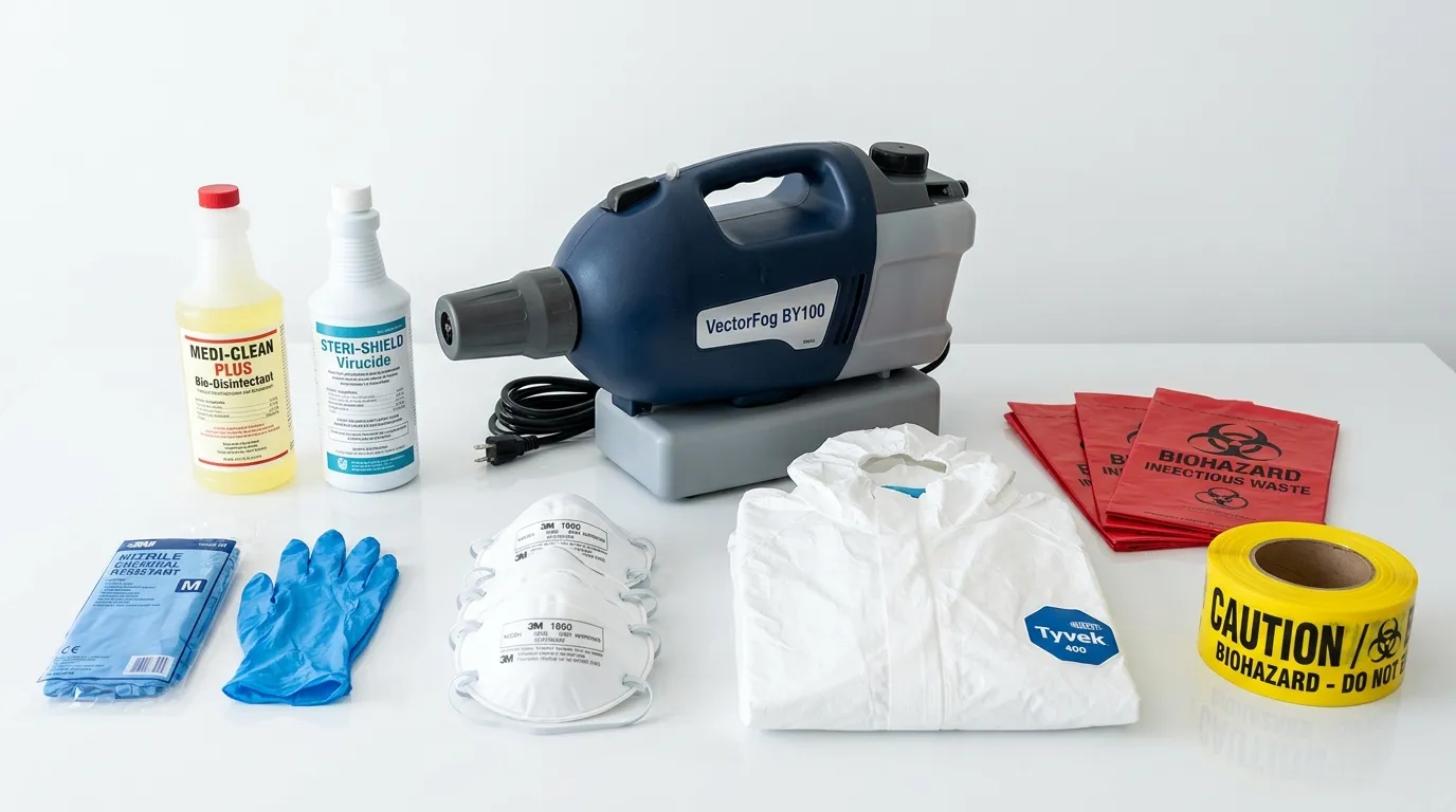 Professional biohazard remediation crew working in Bellmead